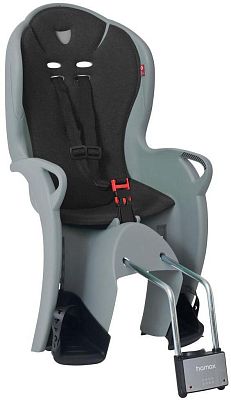 Превью  Велокресло детское HAMAX Kiss Medium Grey/Black на подседельную трубу 22 кг (HAM551046)